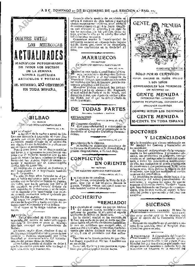 ABC MADRID 27-12-1908 página 11
