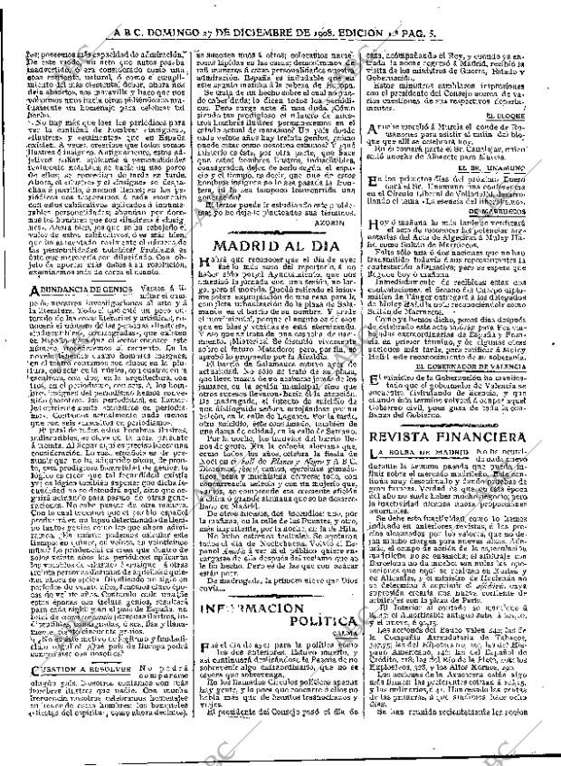 ABC MADRID 27-12-1908 página 5