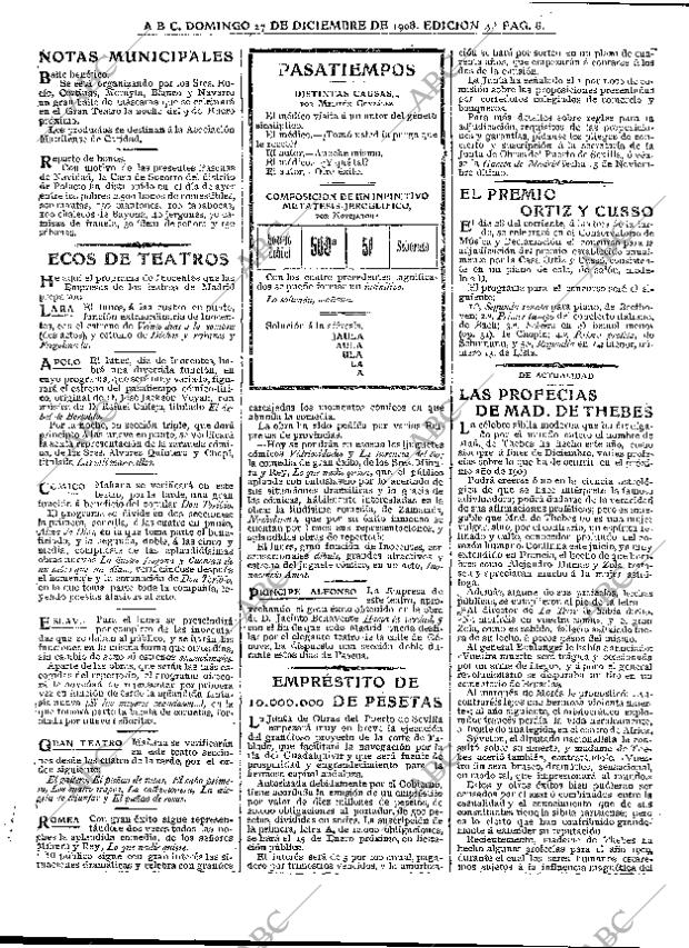 ABC MADRID 27-12-1908 página 8