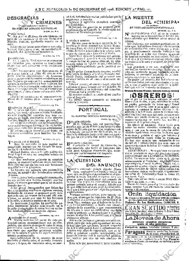 ABC MADRID 30-12-1908 página 10