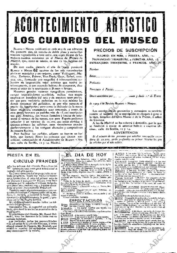 ABC MADRID 05-01-1909 página 13