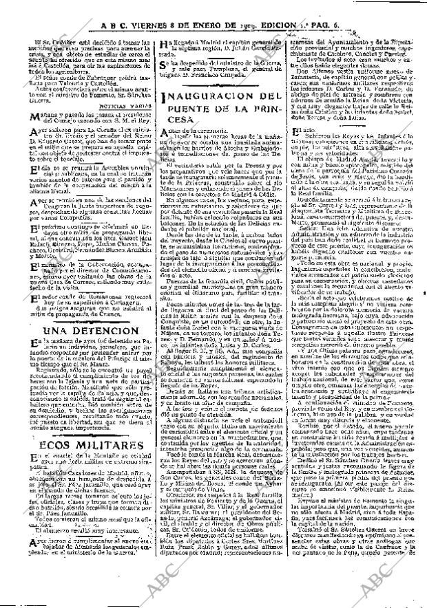 ABC MADRID 08-01-1909 página 6