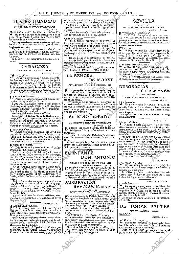 ABC MADRID 14-01-1909 página 11