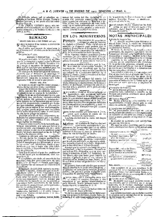 ABC MADRID 14-01-1909 página 6