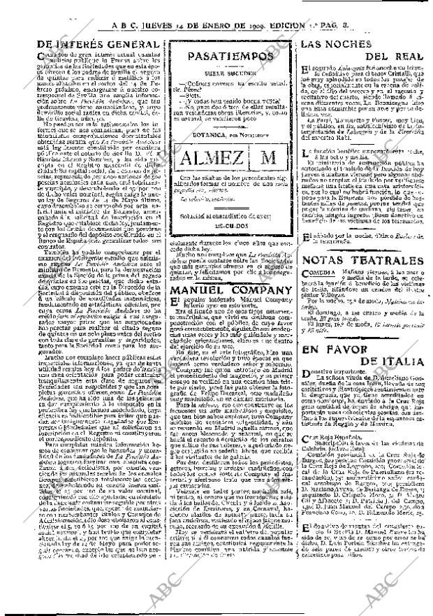 ABC MADRID 14-01-1909 página 8