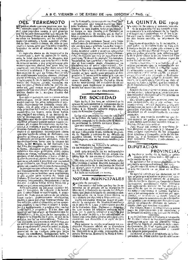 ABC MADRID 15-01-1909 página 14