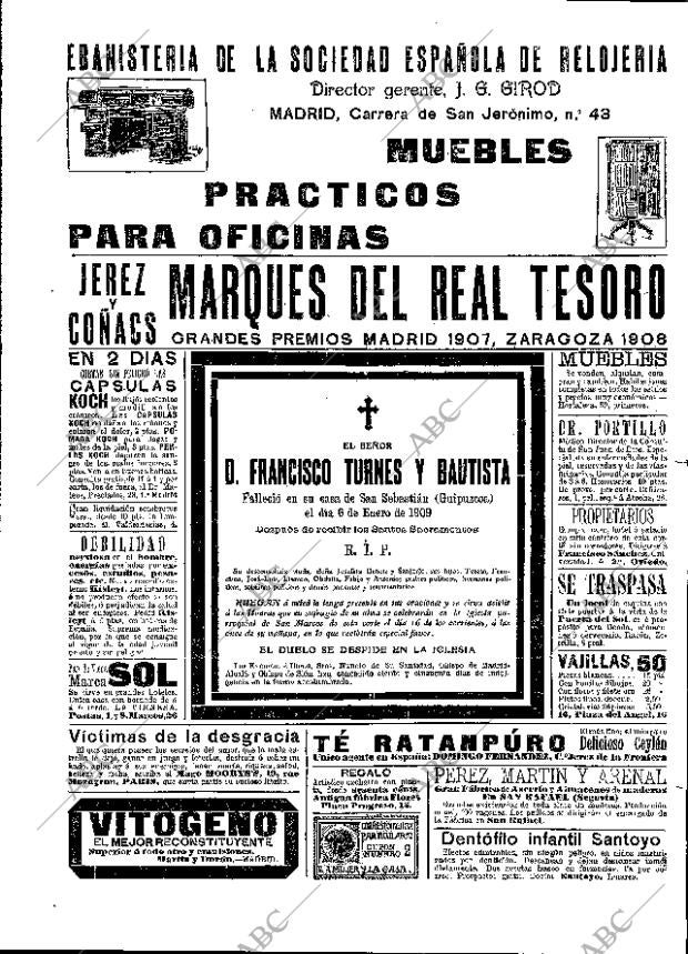 ABC MADRID 15-01-1909 página 16