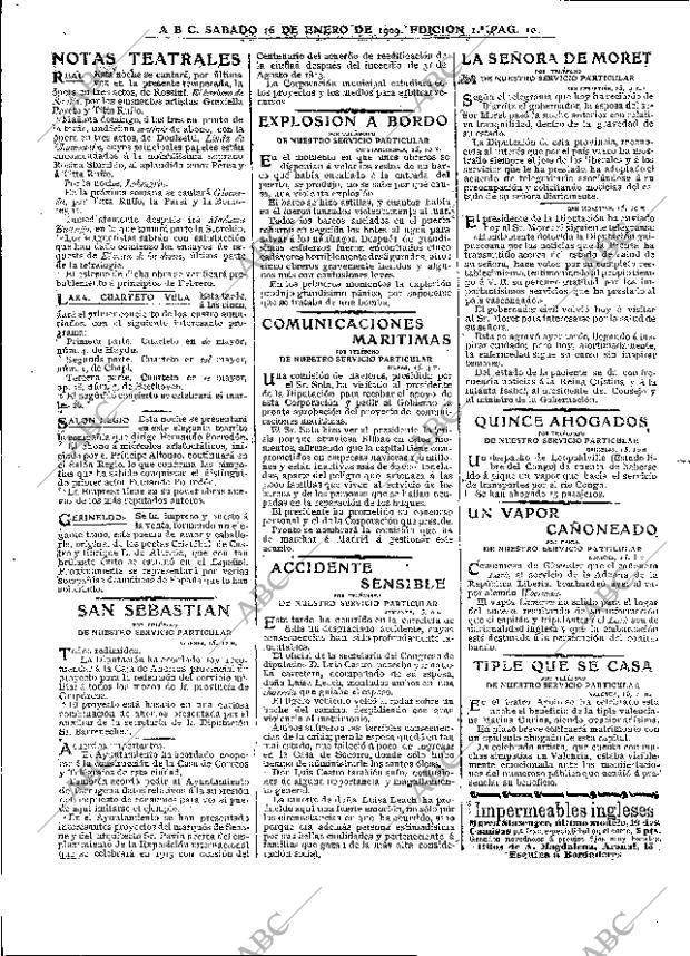 ABC MADRID 16-01-1909 página 10