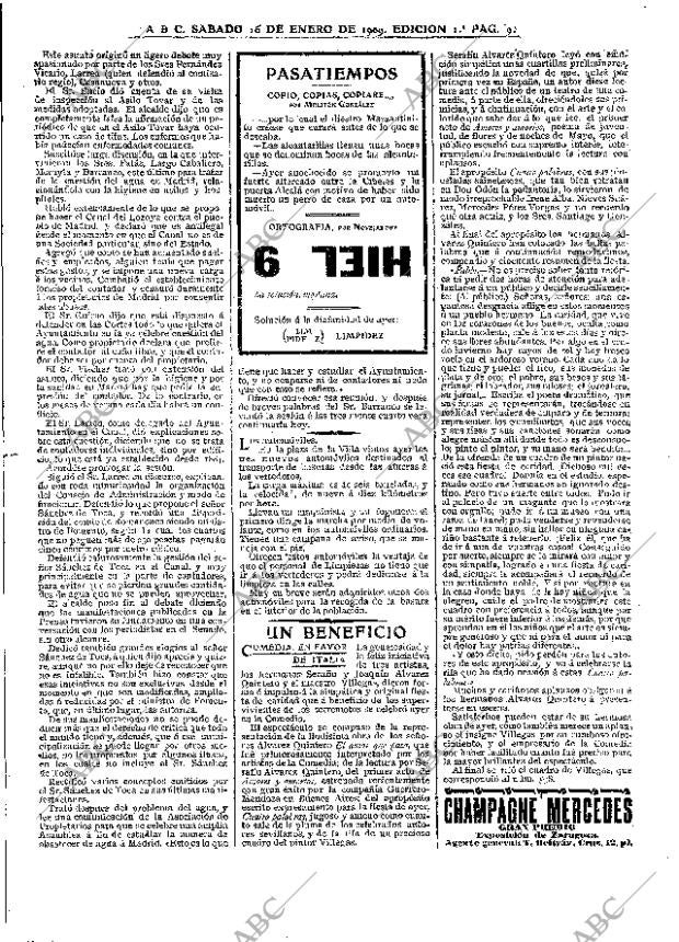 ABC MADRID 16-01-1909 página 9