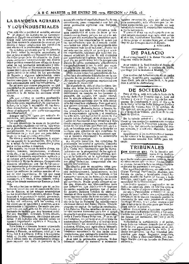 ABC MADRID 19-01-1909 página 13