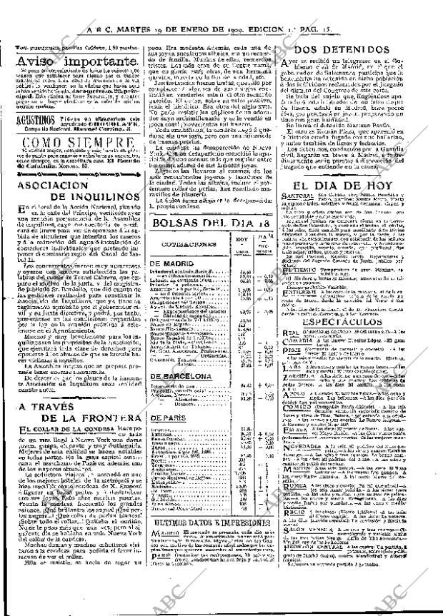 ABC MADRID 19-01-1909 página 15