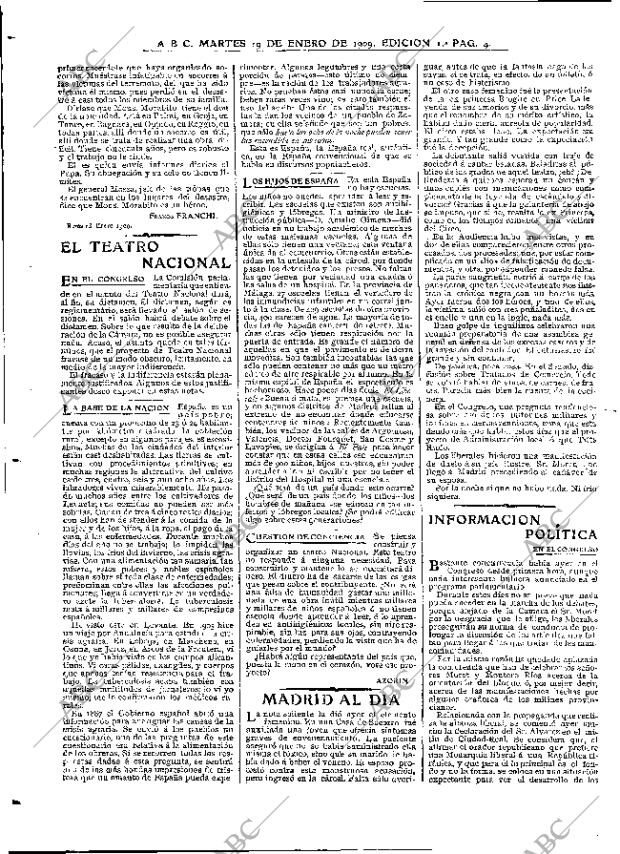 ABC MADRID 19-01-1909 página 4