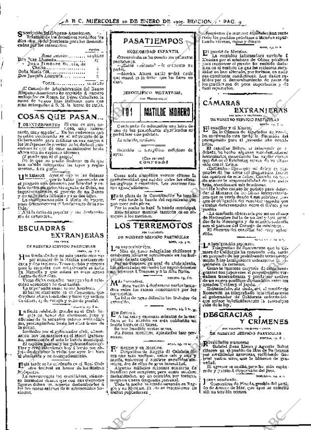 ABC MADRID 20-01-1909 página 9