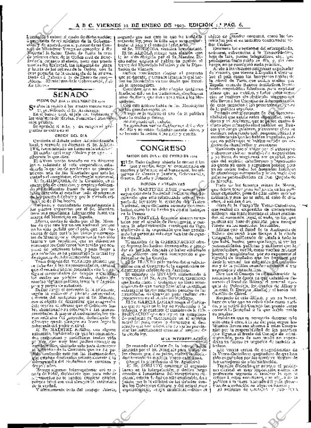 ABC MADRID 22-01-1909 página 6