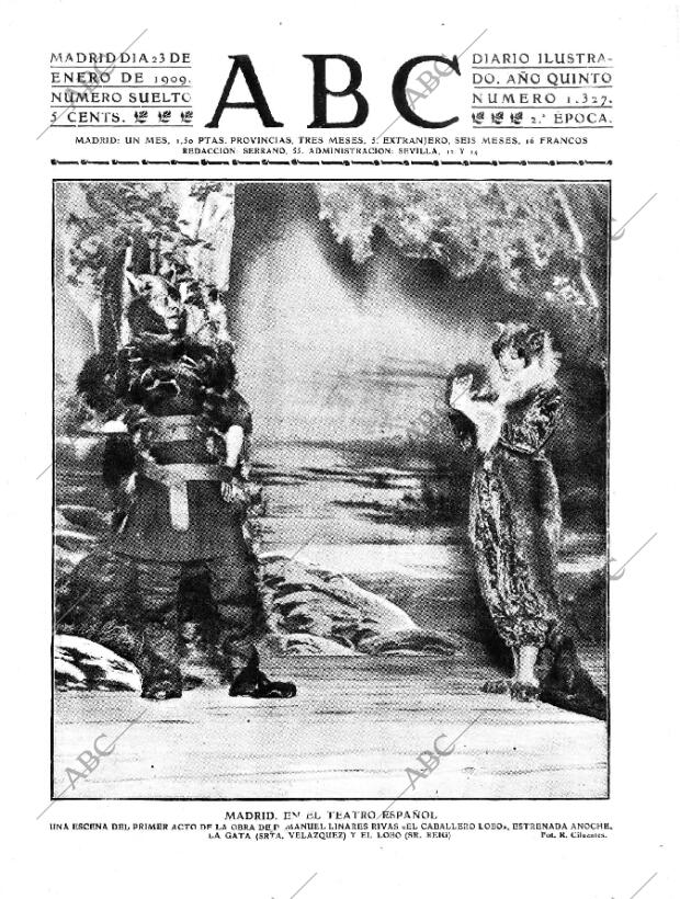 ABC MADRID 23-01-1909 página 1