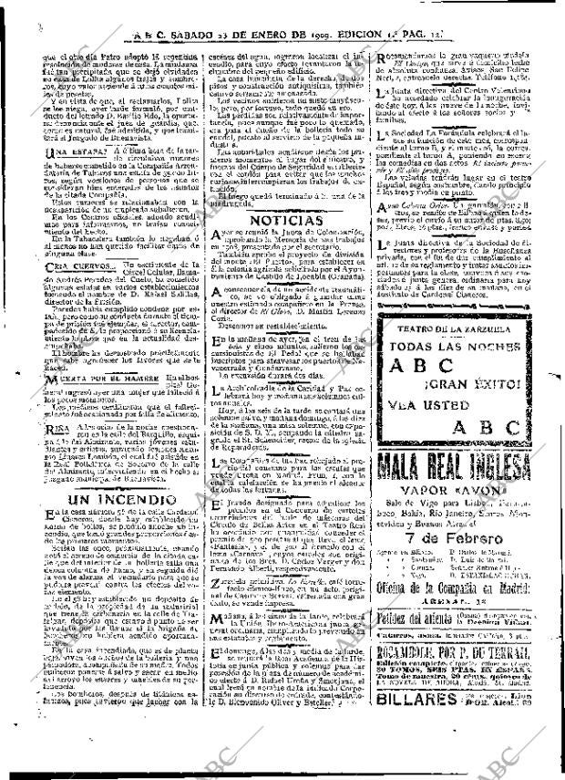 ABC MADRID 23-01-1909 página 12
