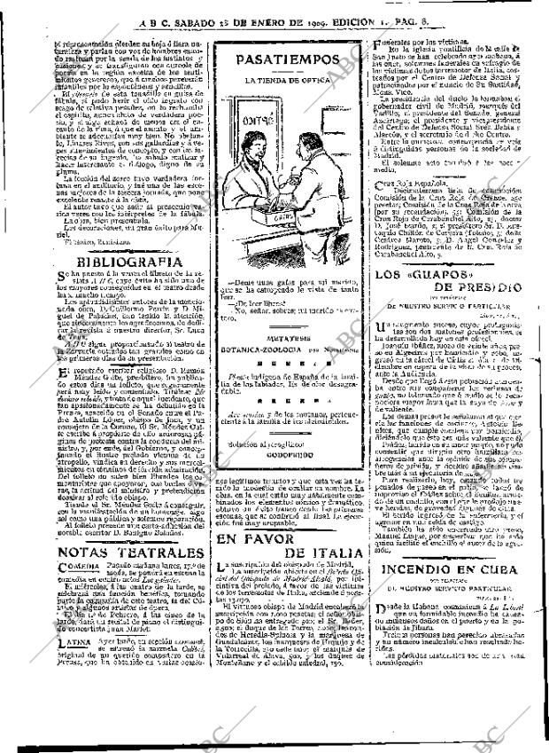 ABC MADRID 23-01-1909 página 8