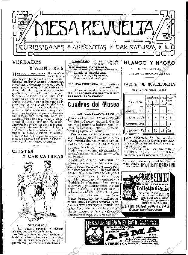 BLANCO Y NEGRO MADRID 23-01-1909 página 26