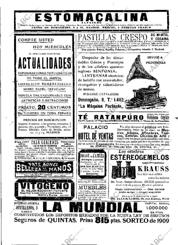 ABC MADRID 27-01-1909 página 16