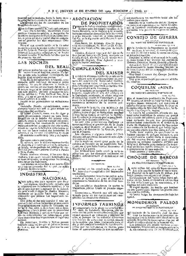 ABC MADRID 28-01-1909 página 10
