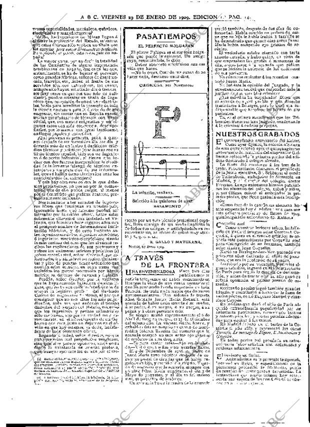 ABC MADRID 29-01-1909 página 14