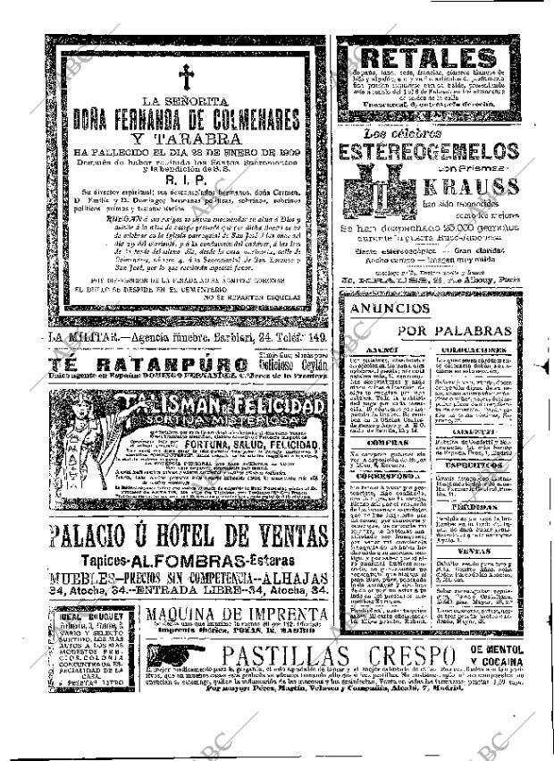 ABC MADRID 29-01-1909 página 2