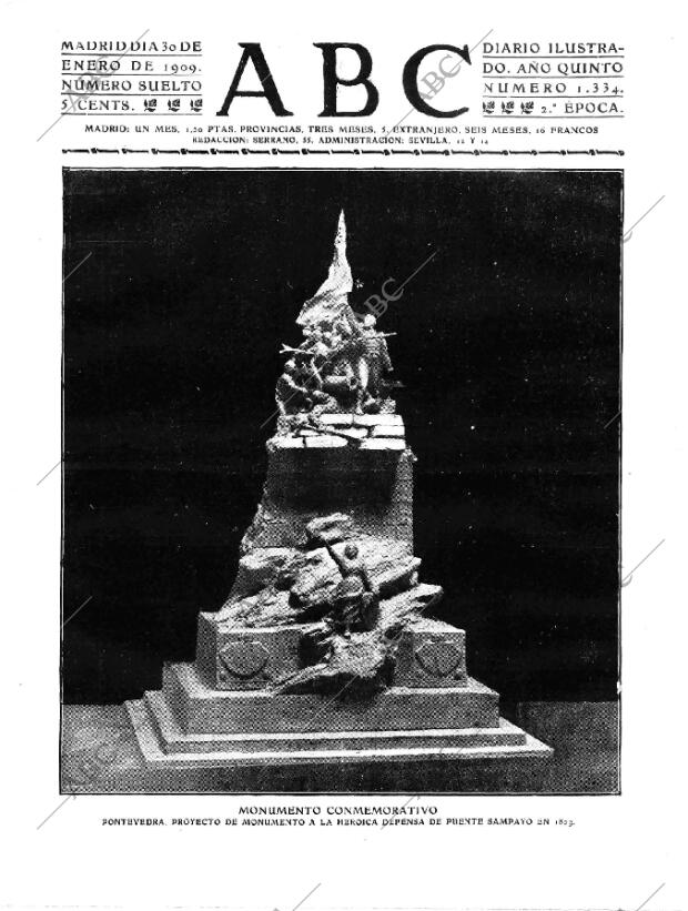 ABC MADRID 30-01-1909 página 1