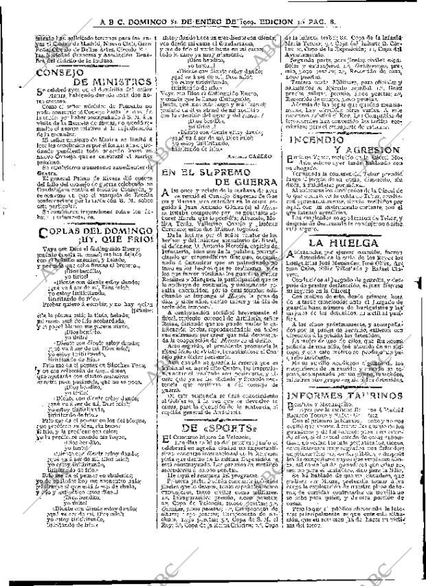 ABC MADRID 31-01-1909 página 8