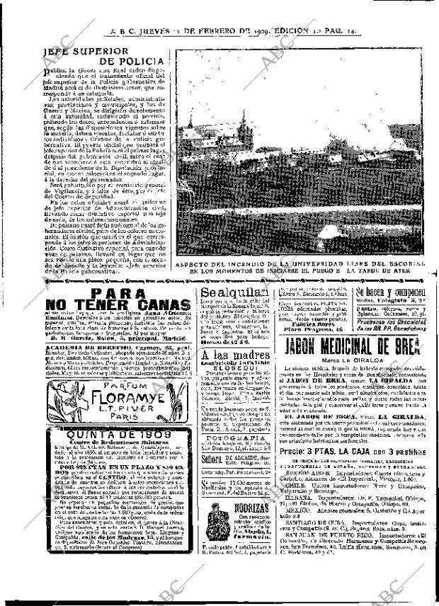 ABC MADRID 11-02-1909 página 14