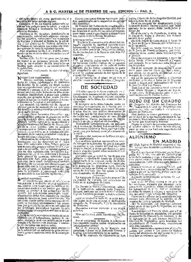 ABC MADRID 16-02-1909 página 8