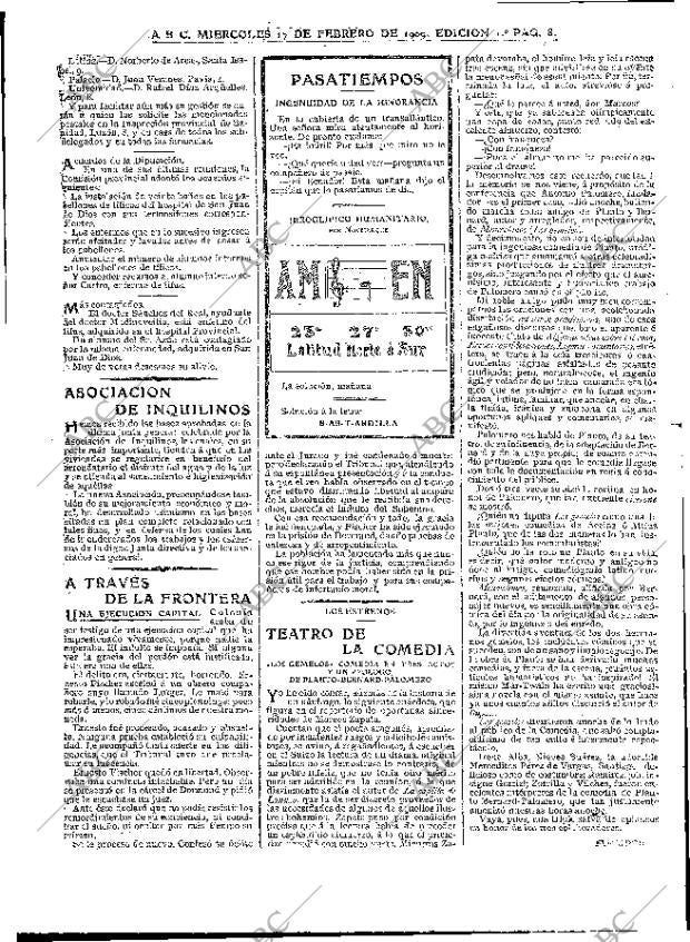 ABC MADRID 17-02-1909 página 8