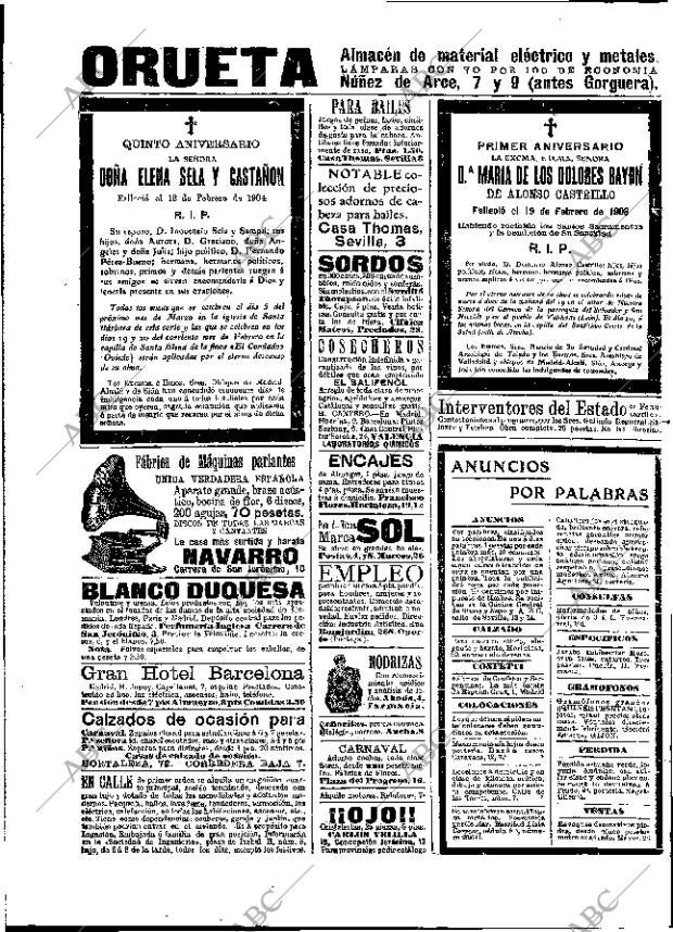 ABC MADRID 18-02-1909 página 2