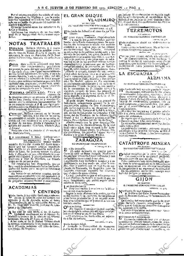 ABC MADRID 18-02-1909 página 9