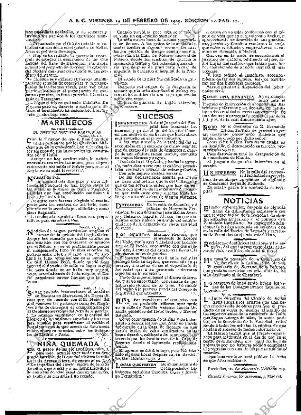ABC MADRID 19-02-1909 página 12