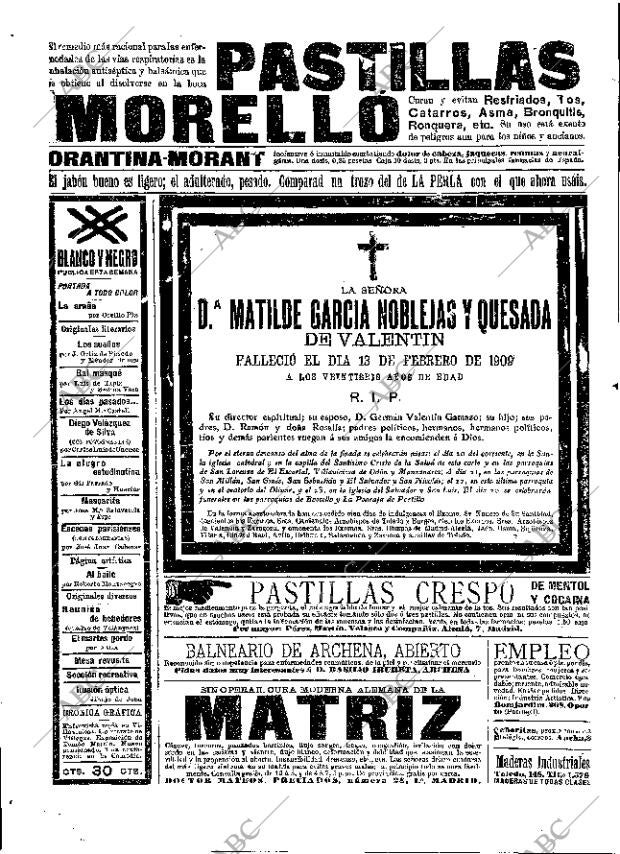 ABC MADRID 19-02-1909 página 2