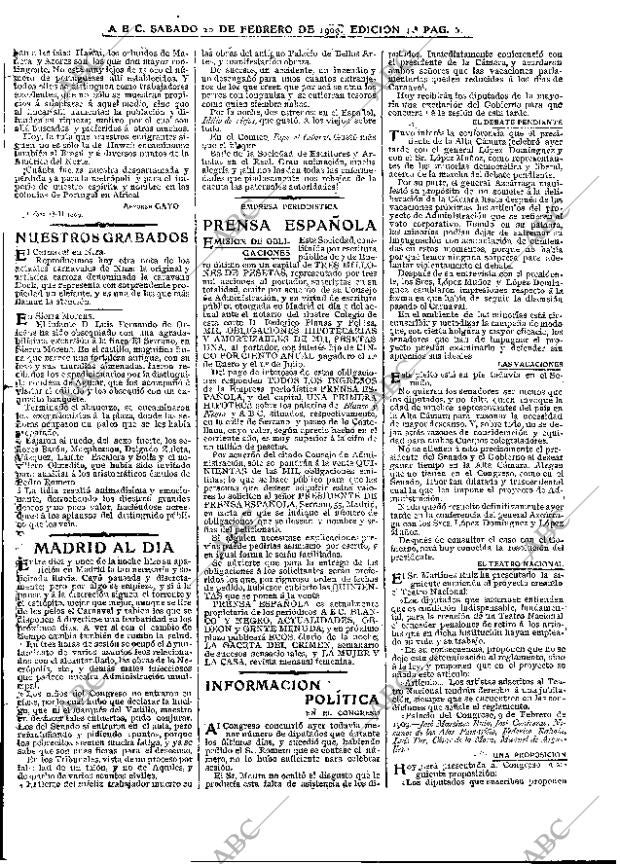 ABC MADRID 20-02-1909 página 5