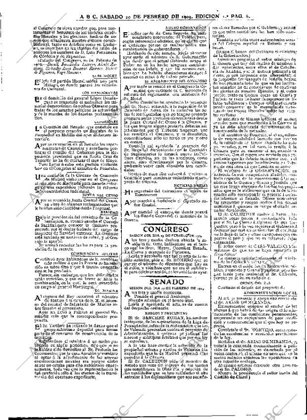 ABC MADRID 20-02-1909 página 6