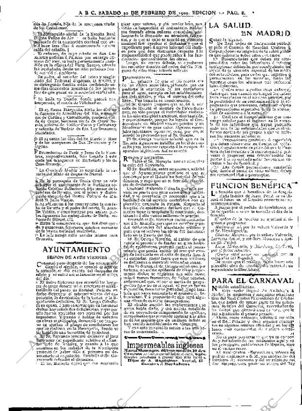 ABC MADRID 20-02-1909 página 8