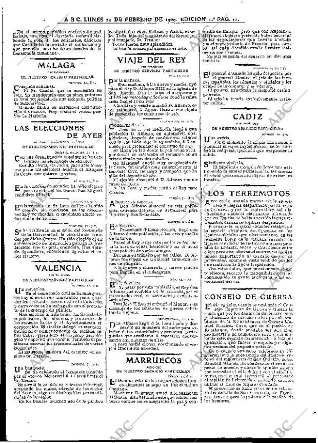 ABC MADRID 22-02-1909 página 11
