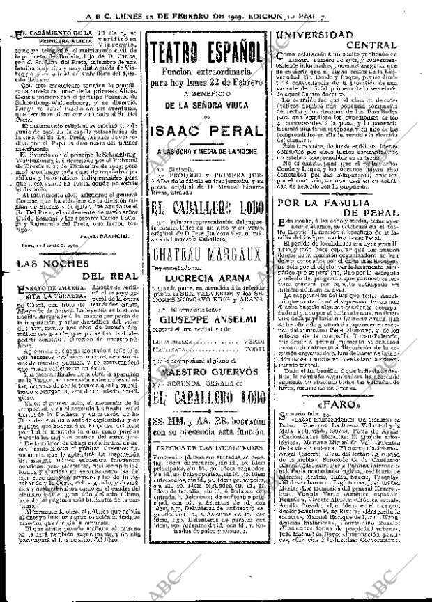 ABC MADRID 22-02-1909 página 7
