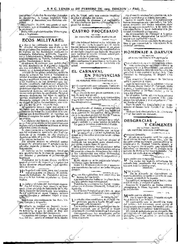 ABC MADRID 22-02-1909 página 8