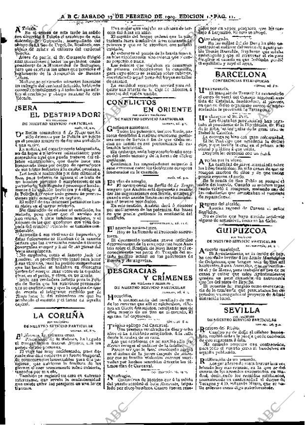 ABC MADRID 27-02-1909 página 11