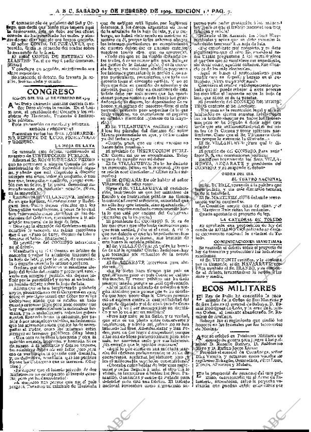 ABC MADRID 27-02-1909 página 7