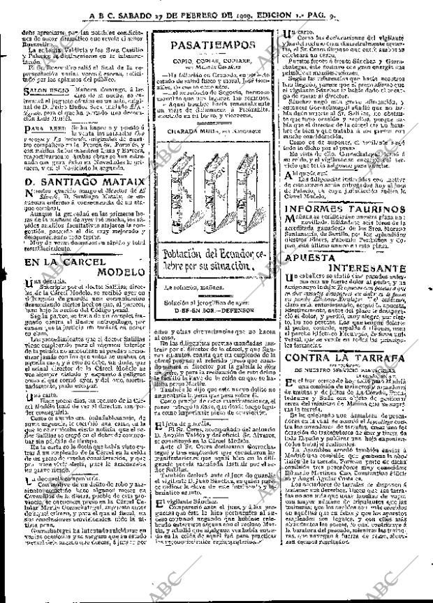 ABC MADRID 27-02-1909 página 9