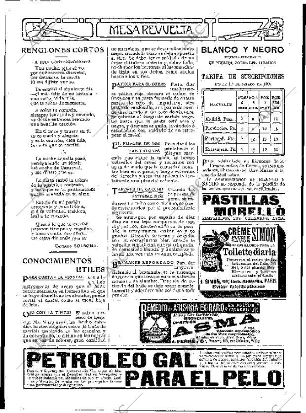 BLANCO Y NEGRO MADRID 27-02-1909 página 26