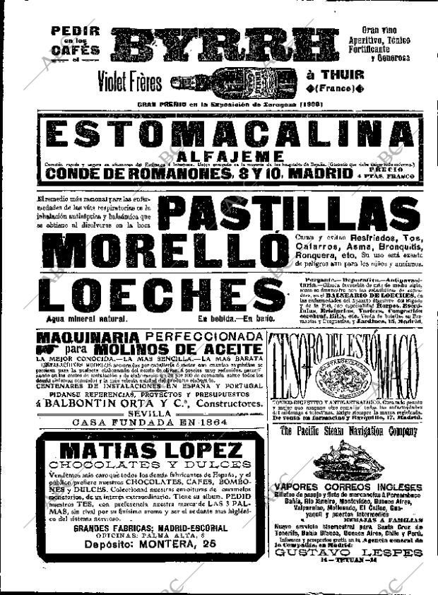 ABC MADRID 28-02-1909 página 16