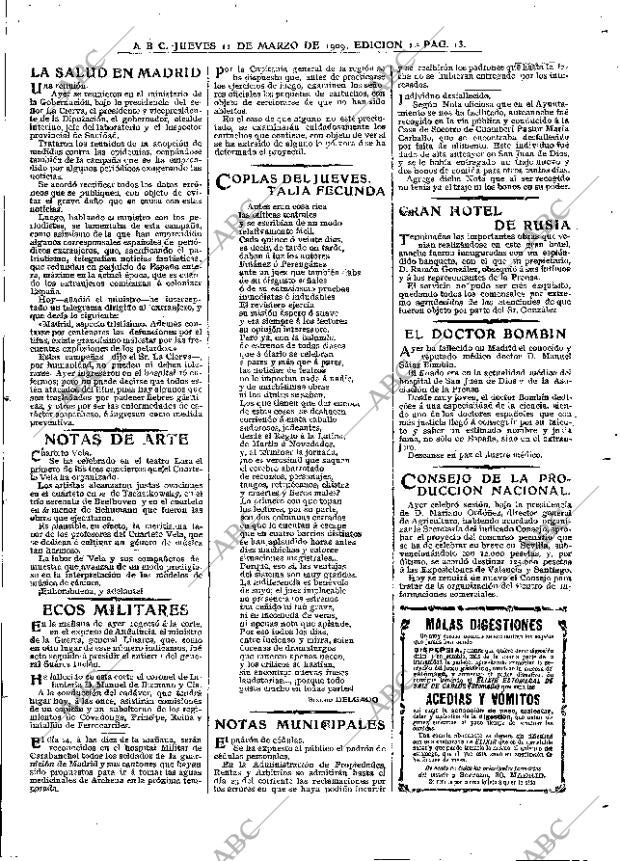 ABC MADRID 11-03-1909 página 13