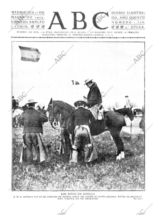 ABC MADRID 13-03-1909 página 1