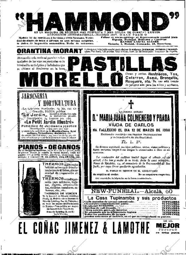 ABC MADRID 13-03-1909 página 16