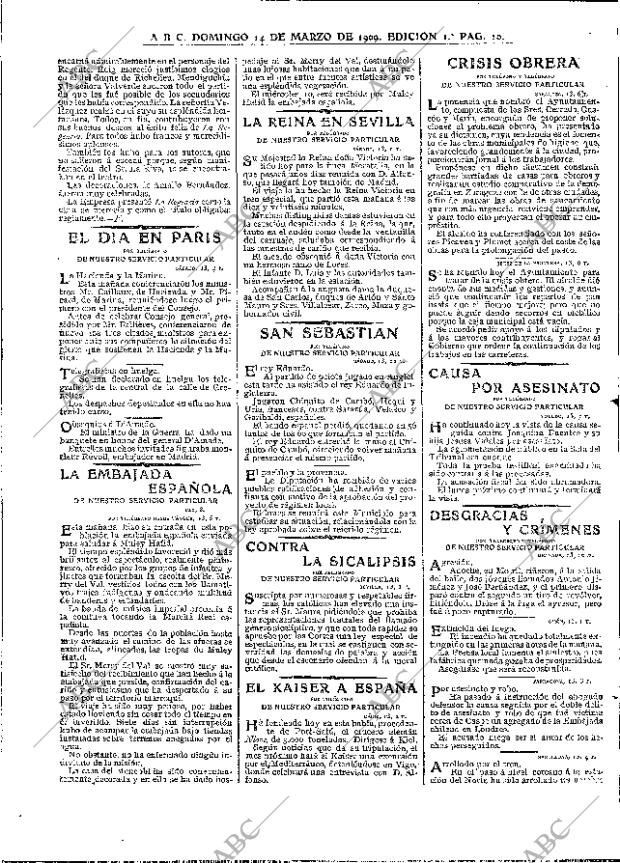 ABC MADRID 14-03-1909 página 10